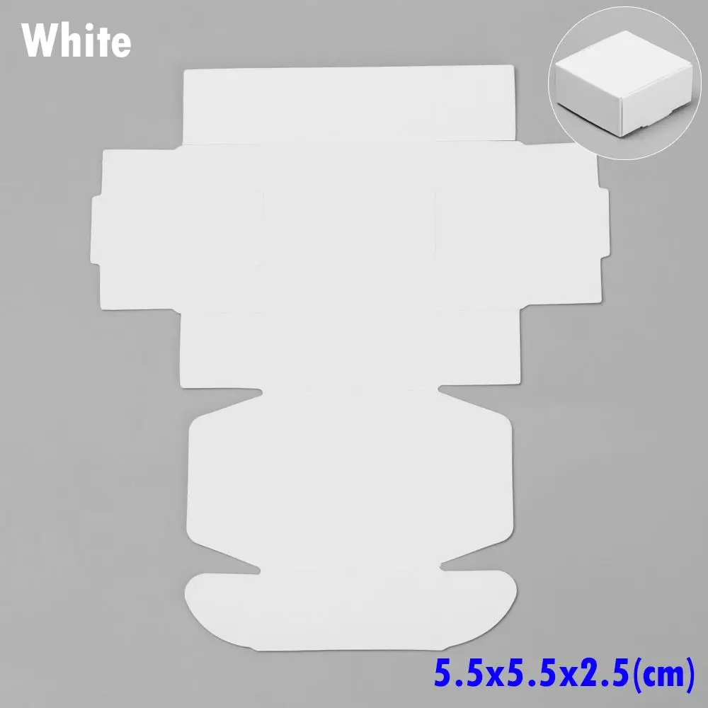 10pcs 9 גדלים קופסת נייר קטנה קרטון חום סבון עבודת יד לבן נייר מתנה תיבת אריזת תכשיטים שחור