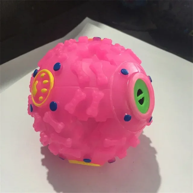 3 Color Squall Ball Pet Food Dropping Ball Pet Puzzle the Toy Dog Toy Sounding Toy Squeaky Ball round 5