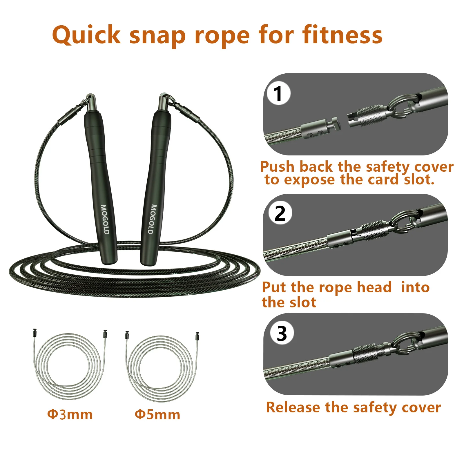 Double Rope Jump Rope, Exercise Sports Special, Weighted Wire Rope, Body Aerobic Training Fitness Equipment, Suitable for Adults 5