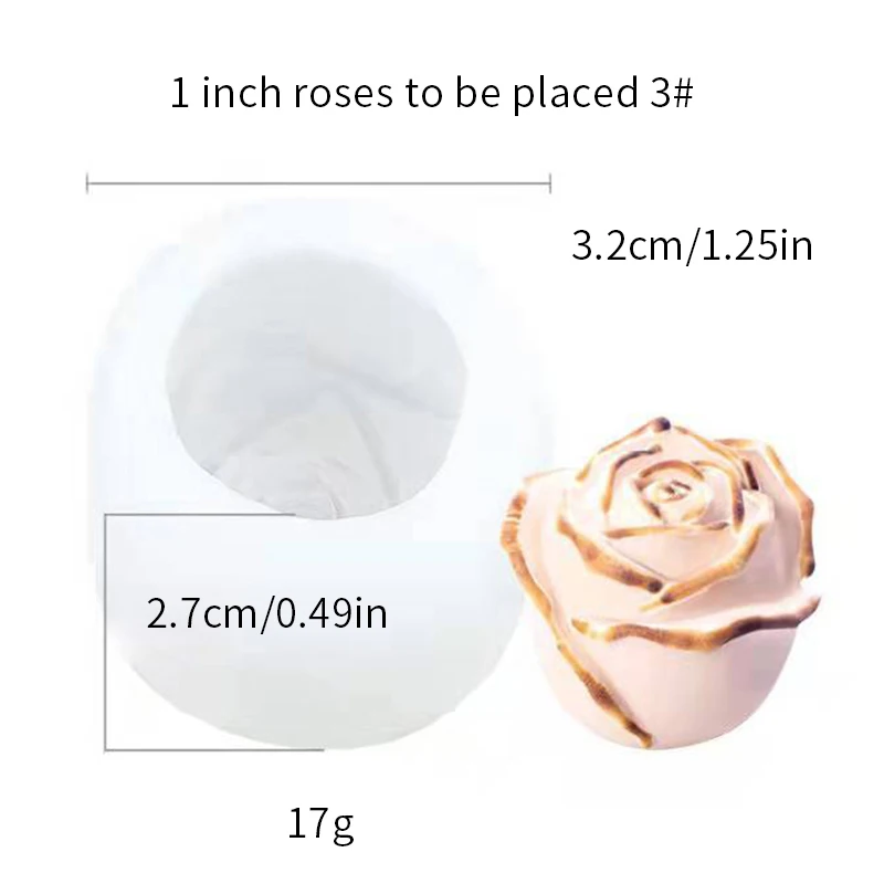 1 piece handmade Valentine's Day rose silicone mold cake homemade ice block mold silicone mold aromatherapy candle mold silicone mold silicone candle mold aromatherapy candle mold silicone candle molds candle mold