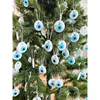 Greek Evil Eye Bead Christmas Decor Idea Wedding Gift White Evil Eye Christmas Tree Ornament Christmas Tree Decoration Car Decor 3