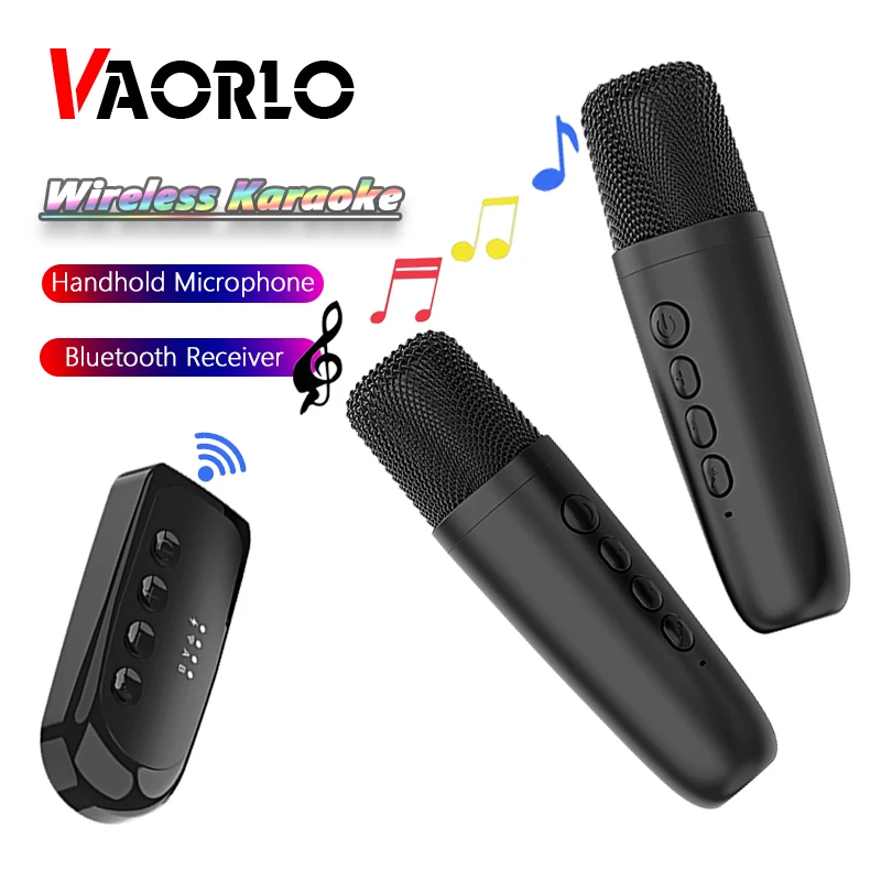 

Оригинальный беспроводной микрофон VAORLO + Bluetooth-ресивер для караоке для передачи данных HD с низкой задержкой для домашнего медиа усилителя Si