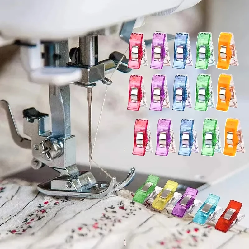 Sewing Clips Colorful Multipurpose Plastic Craft Crocheting Knitting Safety Clothing Color Binding Paper