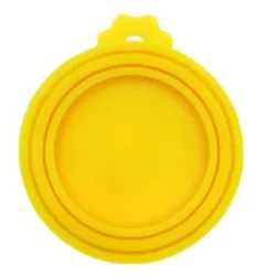 Reusable Silicone Pet Can Lid - BPA-Free, Keeps Food Fresh & Odor-Free (Yellow)