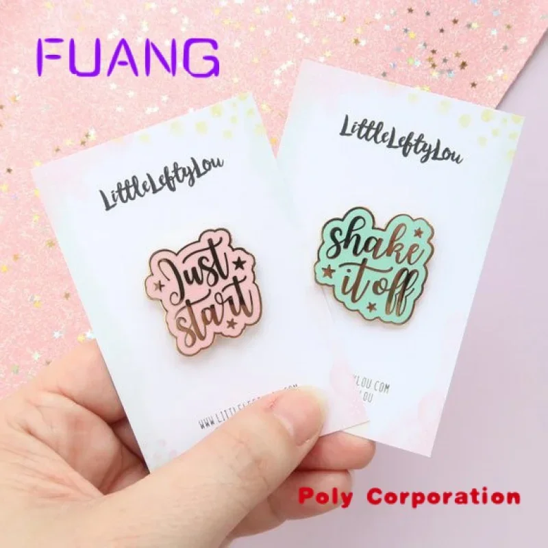 

Custom China manufacture custom hard enamel lapel pins with backing card