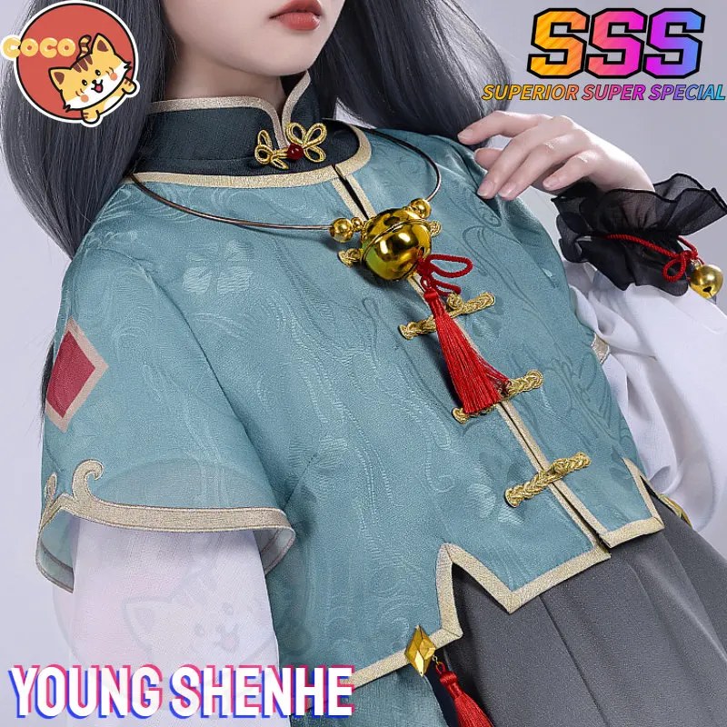 CoCos-SSS Game Genshin Impact Young Shenhe Cosplay Costume Lonesome  Transcendence Shenhe Little Girl Costume