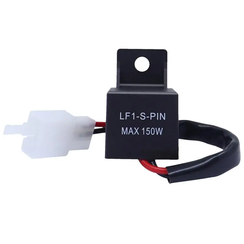 

LED Flasher Relay Fix Motorcycle Rate Control 12V Flasher Relays LF1-S-PIN MAX 150W For Turn Signal Bulbs & 2-Pin Flashers