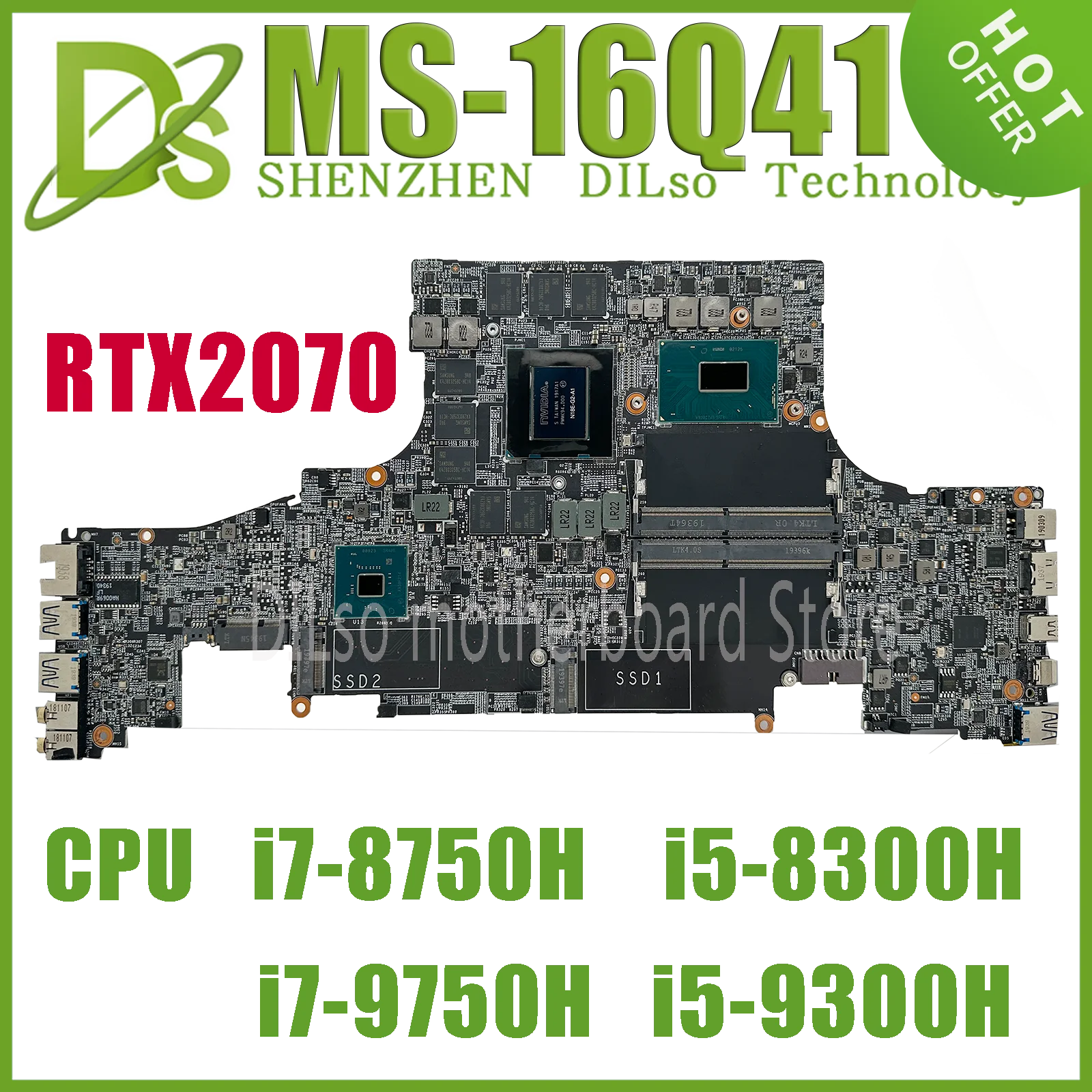 

KEFU MS-16Q41 Mainboard For MSI GS65 STEALTH 9SG MS-16Q4 Laptop Motherboard i7-8750H i9-9880H i7-9750H GTX1660Ti RTX2060 RTX2070