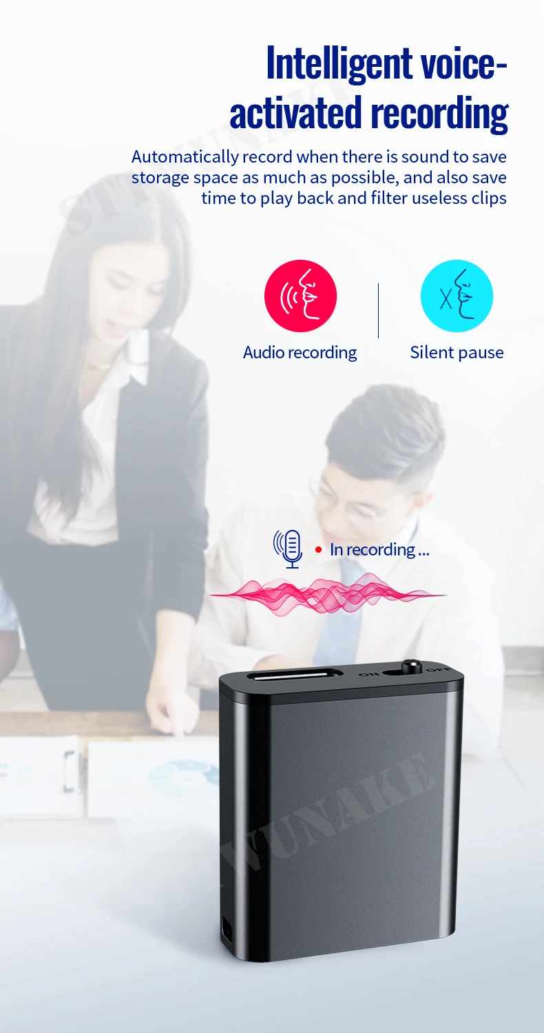 voice activated recording display
