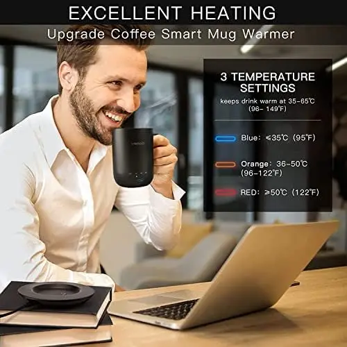 Temperature Control Smart Mug 2 with Lid, Heating Coffee Mug 10 oz, LED  Display, 90 Min Battery Life - App& Controlled Heated C - AliExpress