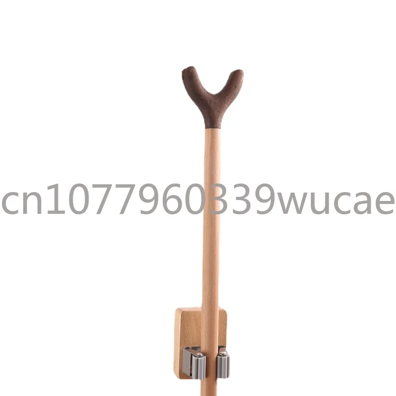 

Wood Clothing Fork for Home Use Ya Clothes Store Jackstay Rail Air Pole