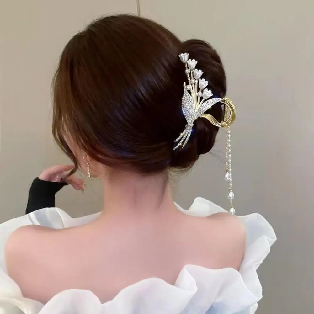 

Head Back Clip Stylish Dressing Up Exquisite Orchid Tassel Hair Clip Headdress Hair Gripper Hair Clip