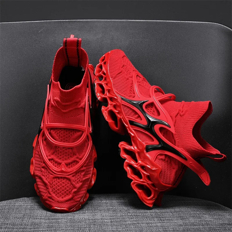 Buy Womens Running Shoes Blade Tennis Walking Fashion Sneakers Breathable Non Slip Gym Sports Work Trainers, Orange, 6.5 At