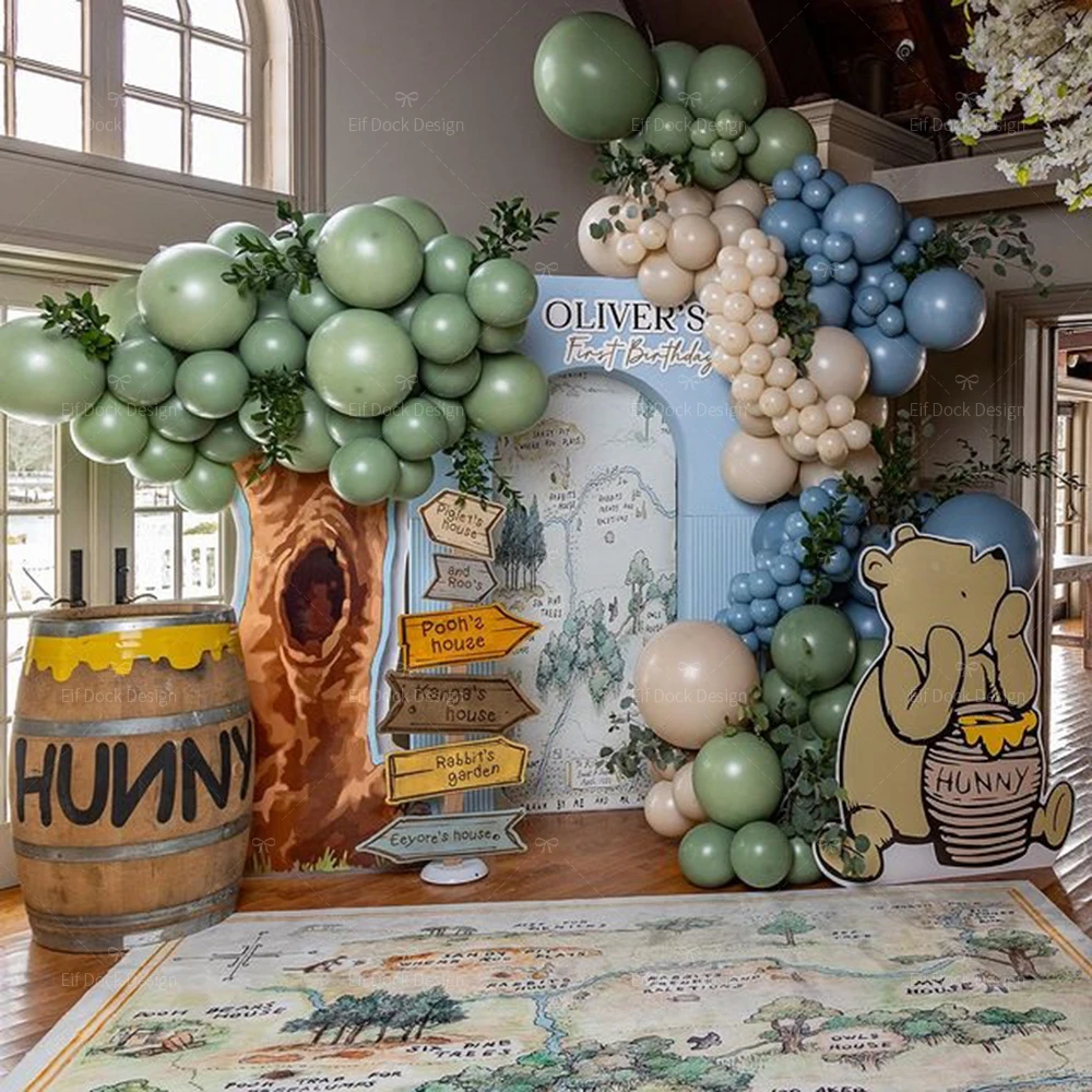 Pooh Balloon Garland Winnie The Pooh Baby Shower Decorations For A