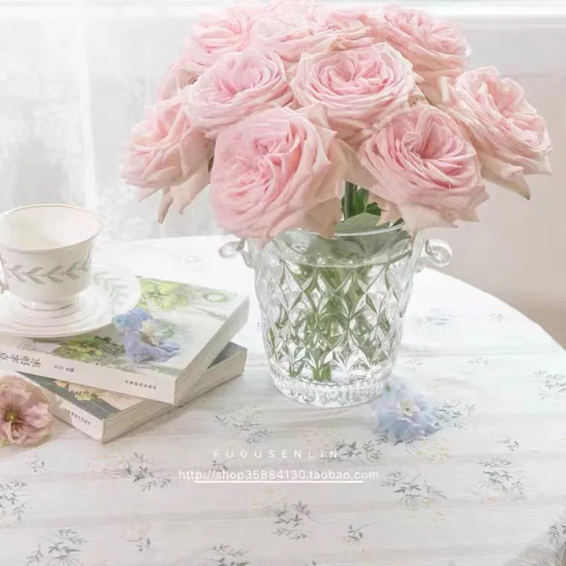 

Flower Vase for Wedding Decor, Centerpiece Glass Vase, Rose Tabletop Terrarium, Glass Containers, Floral Tabletop Plant