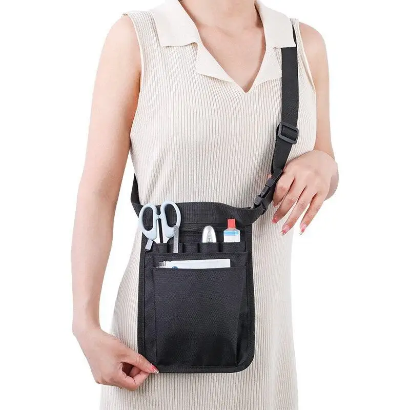 Verstellbare Krankenschwester-Gürteltasche, tragbar, großes Fassungsvermögen, Oxford-Stoff, Krankenschwester-Beutel, Hüfttasche, Tasche mit mehreren Fächern, Gürtel-Organizer – Detail 5