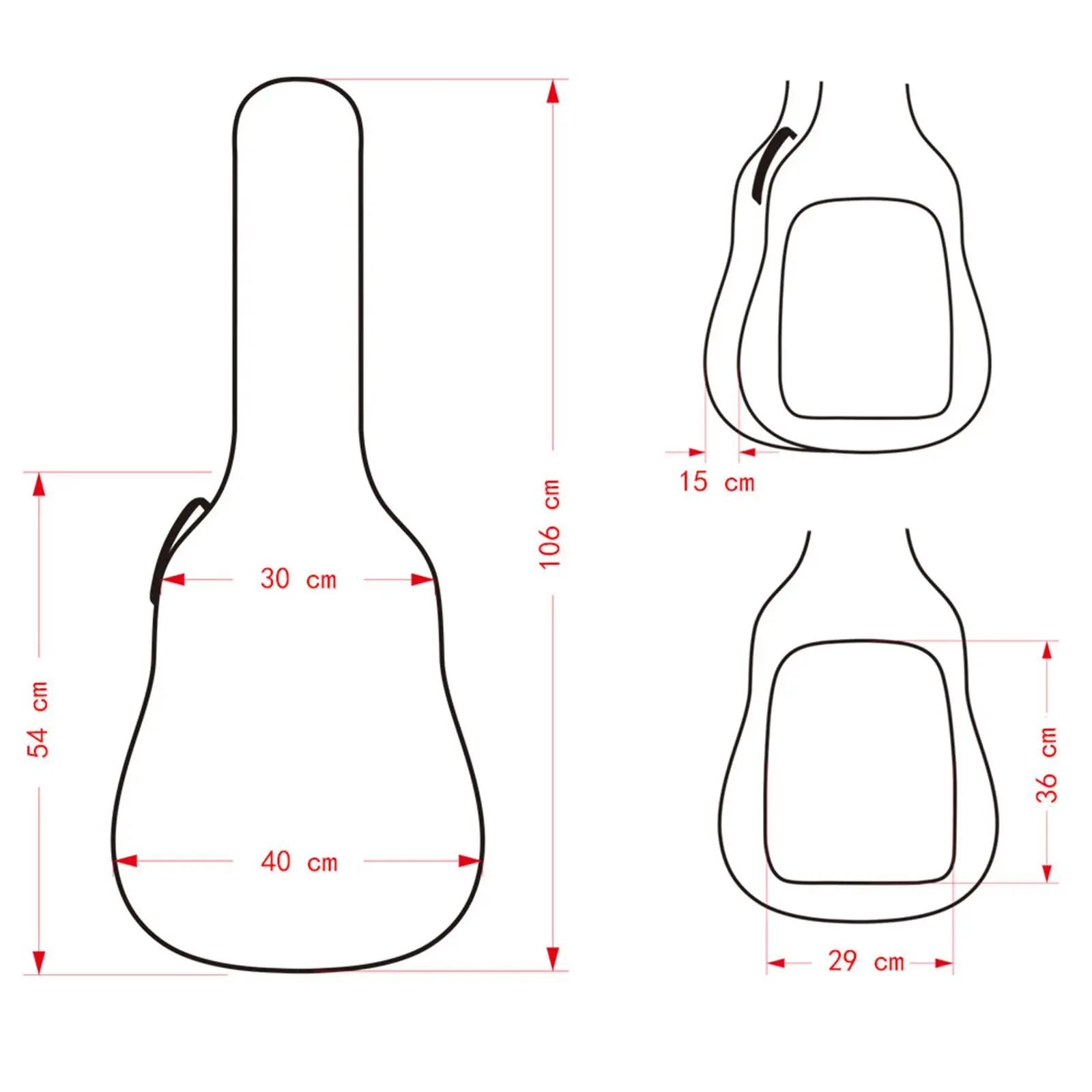Bass Guitar Bag Guitar Gig Bag Portable Dustproof Oxford Cloth Electric Case Acoustic for Studio Activities
