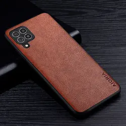 Vintage Litchi Leather Back Cover - Premium Protective Case for S20 Plus (Brown)