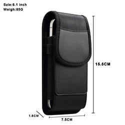 Nylon Belt Clip Phone Case Waist Bag Holster Pouch (S(6.1 Inch))