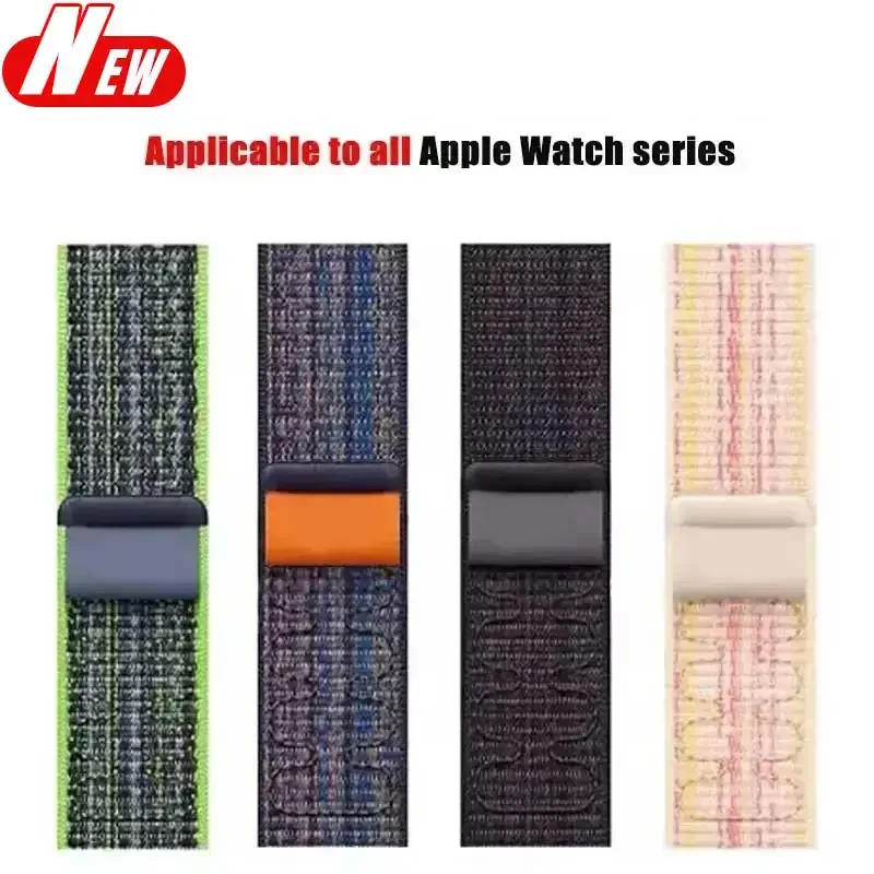 Premium Nylon Loop Strap for Apple Watch - Breathable and Stylish Bracelet Band