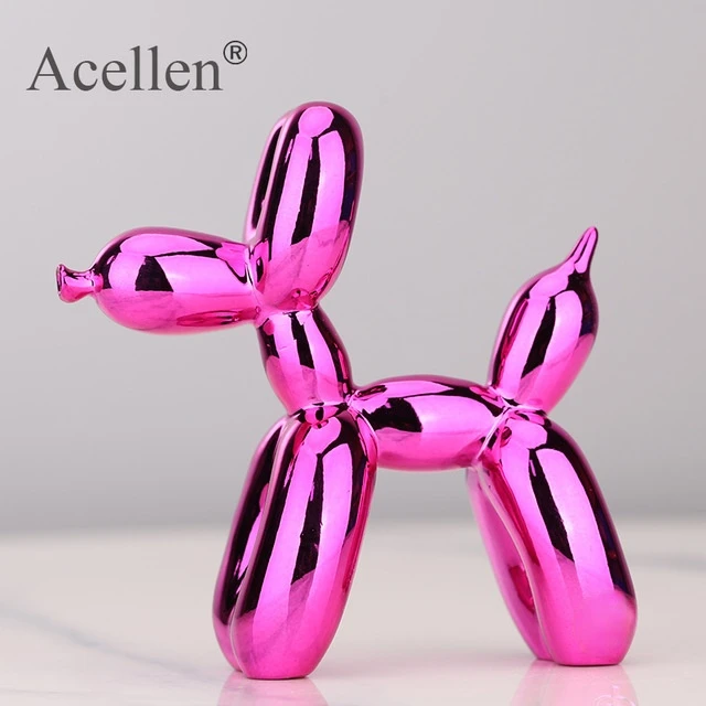 Plating balloon dog Statue Resin Sculpture Home Decor Modern Nordic Home Decoration Accessories for Living Room Animal Figures