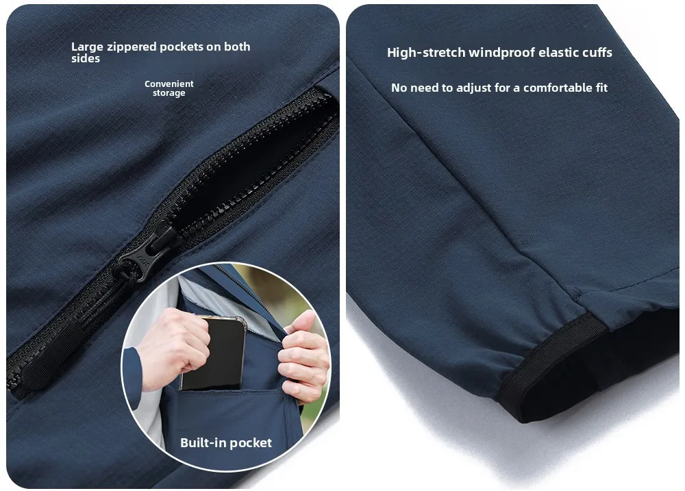 سترة ركوب الدراجات العاكسة للضوء من WOSAWE، سترة واقية من الرياح للدراجات في الشتاء والخريف، سترة ناعمة مقاومة للرياح ومضادة للماء للدراجات النارية