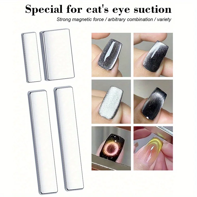 4Pcs Multifunction Magnet Manicure Cat-eye Strip Magnet French Cat&lsquo;s Eye Magnetic Iron Set Nail Magnetic Stick UV Gel Tools,cat eye nail tool,magnetic nail art tools,magnetic nail pen,magnetic nail tools,nail care tools