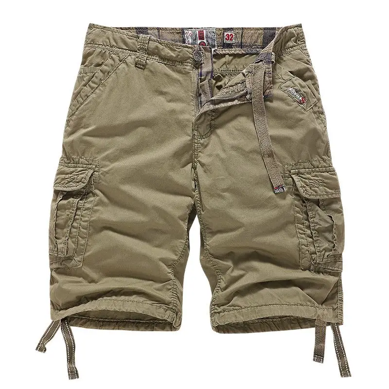 Pantalones Cortos Cargo 95% Algodón Bolsillos Sueltos Hombre | Envío Gratis