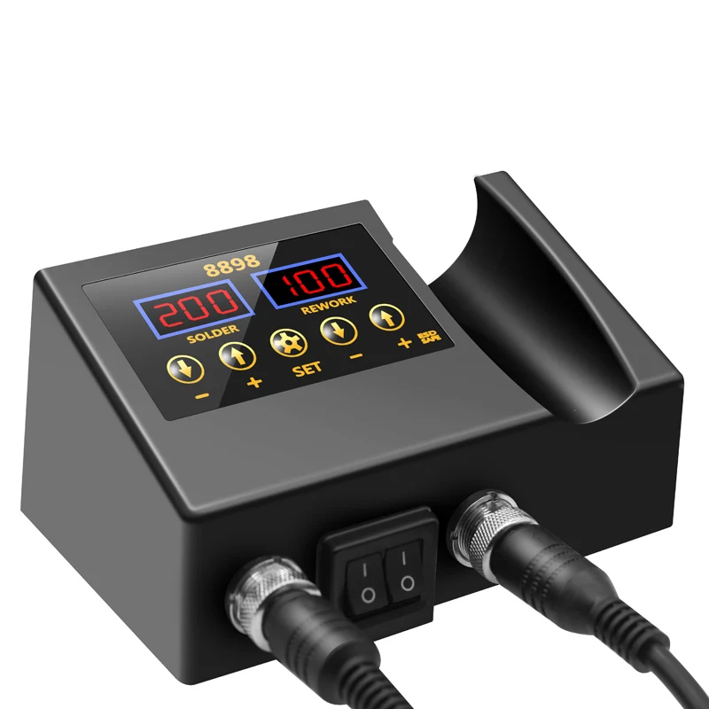 8898 2 in 1 Soldering Station Digital Display Hot Air Gun Welding Rework For Cell-Phone BGA SMD PCB IC Repair Solder Iron Tools 3