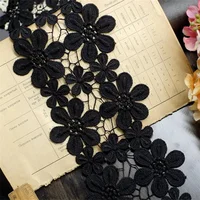 10CM Wide High Quality Exquisite Lace Cotton Embroidery Ribbon Lace Trim Skirt Sewing Accessories Clothing Decorative Materials 5