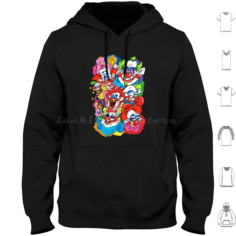 Killer Klowns Felpa Con Cappuccio In Cotone Manica Lunga Killer Klowns Dallo Spazio Esterno Clown Halloween Horror Humor Killer Klowns Space
