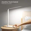 LED eye protection desk lamp touch switch white folding bedroom bedside study reading night light USB plug dimmable table lamp 1