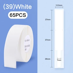 Compact Smart Thermal Label Printer - Waterproof Self-Adhesive Cable and Fiber Tags (D-39-White)