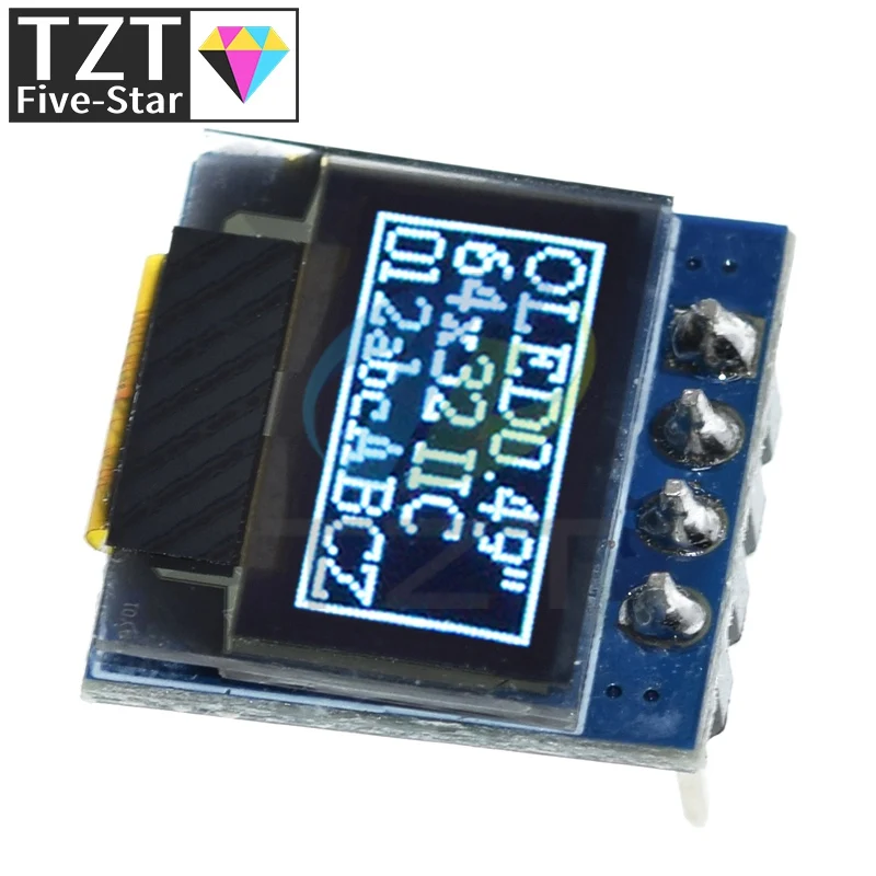 

TZT 0.49 Inch OLED Display LCD Module White 0.49" Screen 64x32 I2C IIC Interface SSD1306 Driver for Arduino AVR STM32