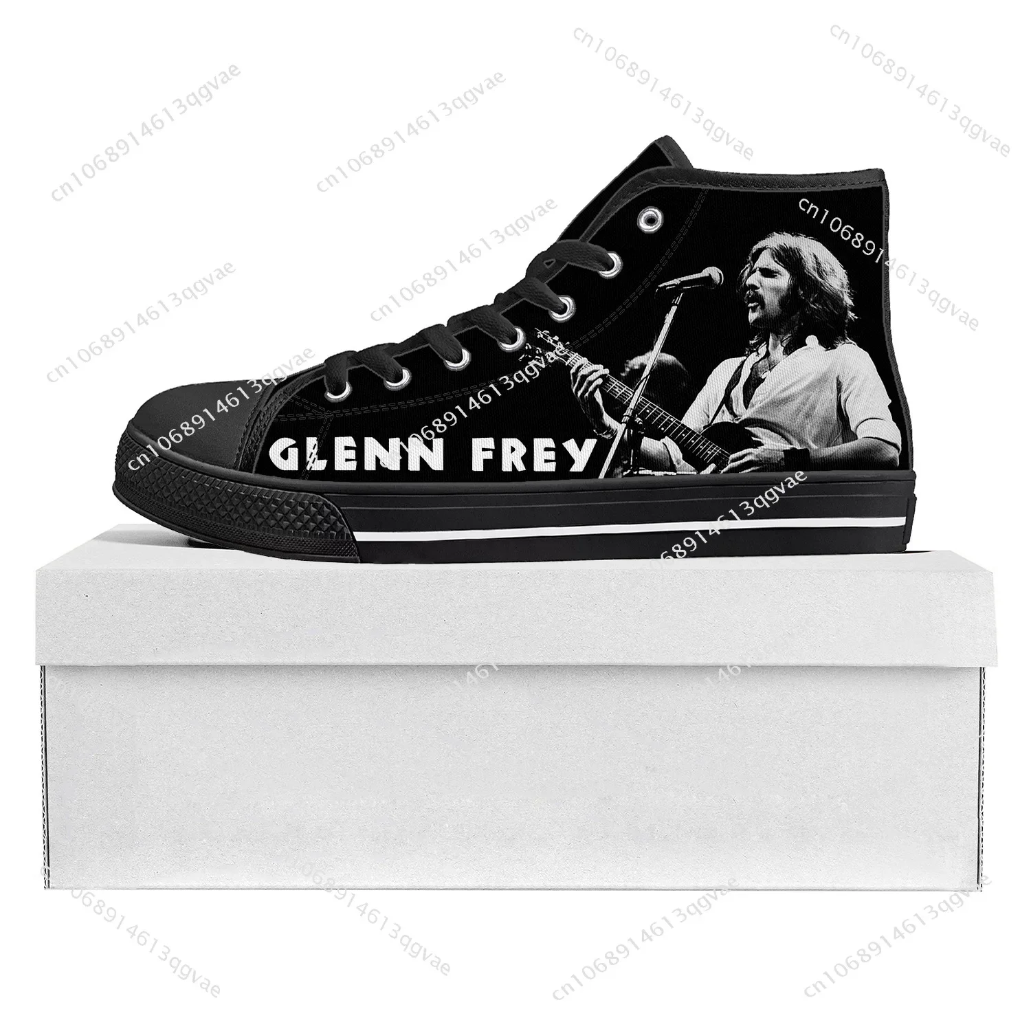 Glenn Frey Rock Singer High Top High Quality Sneakers Mens Womens Teenager Canvas Sneaker Custom Made Shoe Casual Couple Shoes