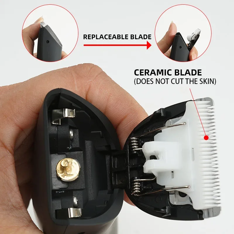 Fully Body Washable Groin Trimmer for Men Women Electric Face Beard Bikini Body Hair Trimmer Rechargeable Pubic Shaver Groomer electric shaver body hair trimmer
