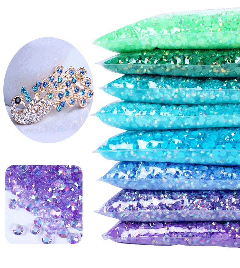 4000pcs 4mm Resin Rhinestones Bulk, Transparent AB Flatback Round