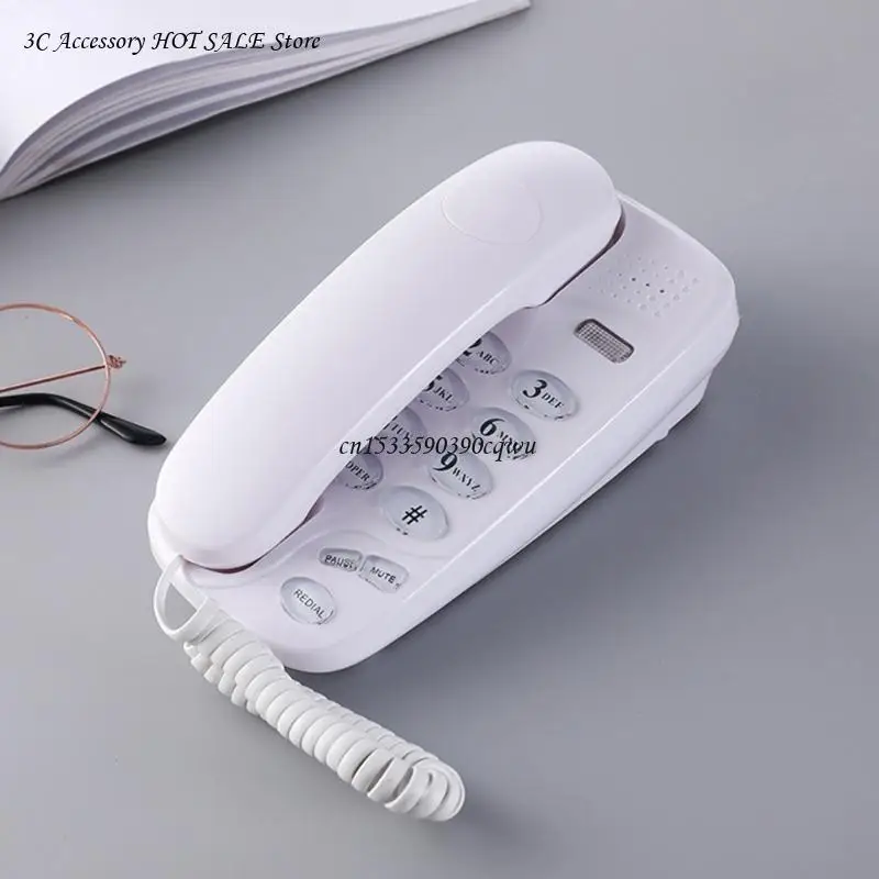 KXT-580 Big Button Corded Phone Telephones Landline Phone Call Light Redial Support Wall Mount or Desk wired phone