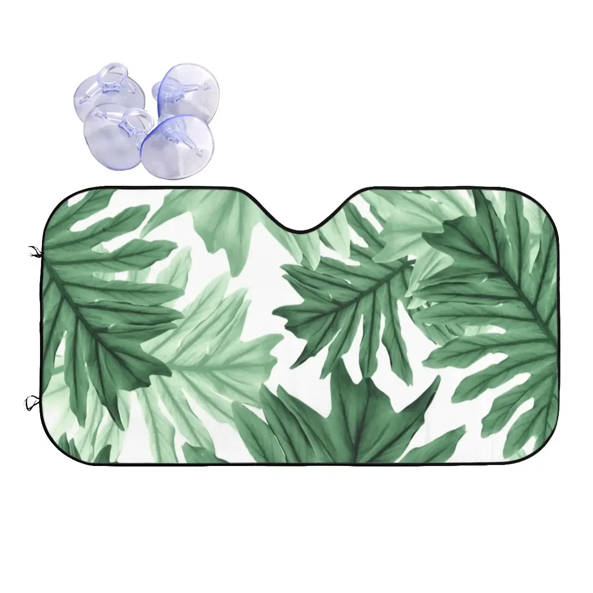 

Leaves Leaf Palms Creative Sunshade Windscreen 70x130cm Jungle Tropical Green Plant Foils Sun Visor Car-covers