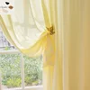 Yellow Tulle Sheer Modern Curtains for Living Room Bedroom Dining Kitchen Luxury Ready-made Curtains Customize 1