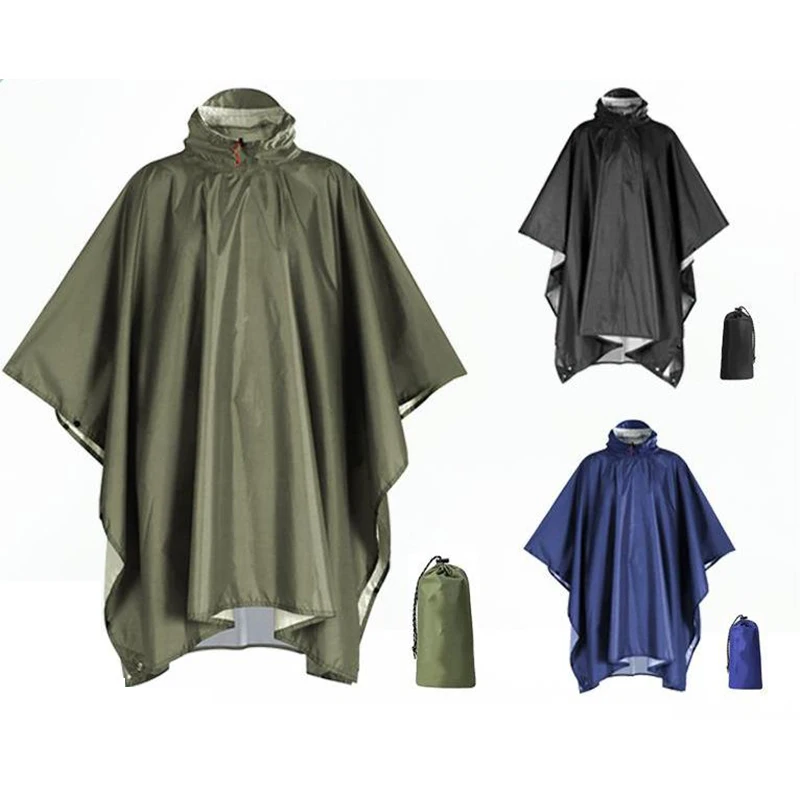 3 In 1 Outdoor Raincoat Hooded Poncho 1