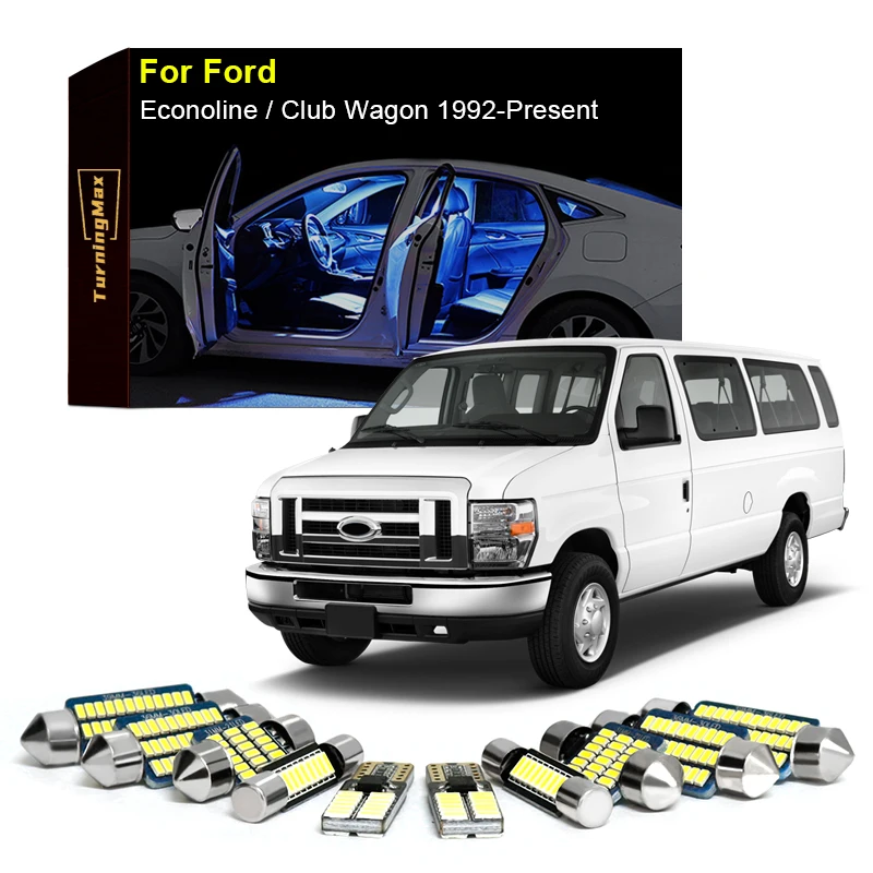 

Canbus Interior Lighting LED Bulbs Kit Package For Ford Econoline Club Wagon 1992-Now Trunk Lights Indoor Lamps Car Accessories