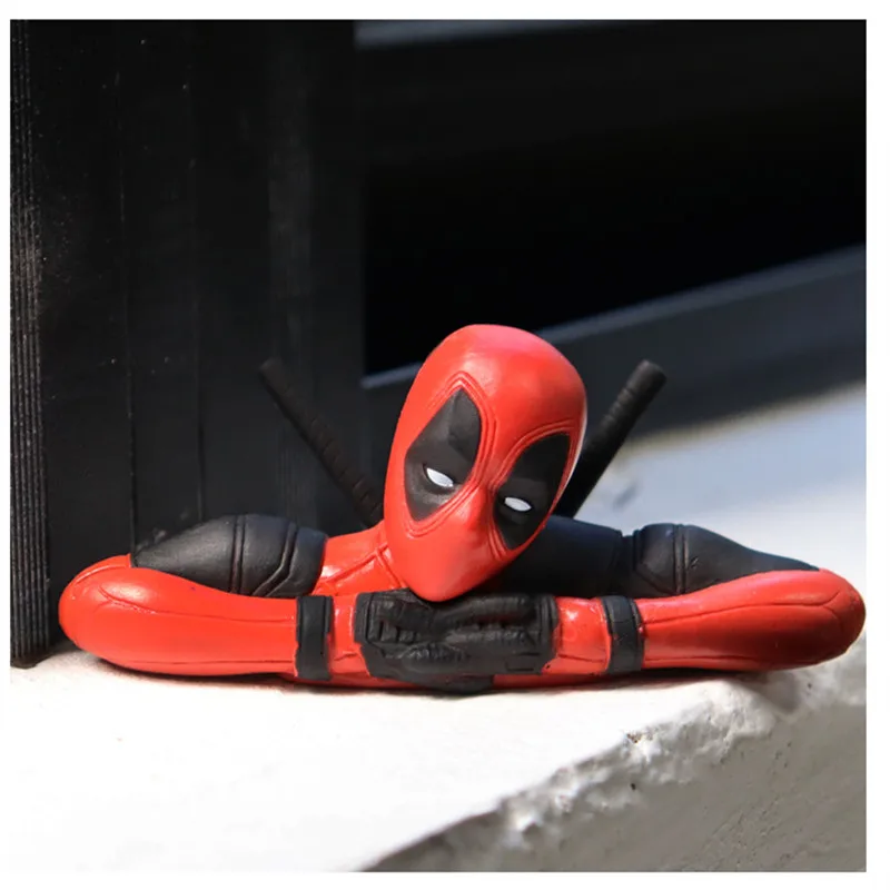 Hot Film Marvel Deadpool spiderman Mini Figur Auto Dekoration Center  Konsole Rückspiegel Dekor Für home Zubehör