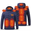Four-control 21-zone constant temperature electric cotton-padded jacket for men in winter with USB chargingwarm and heated hood 4