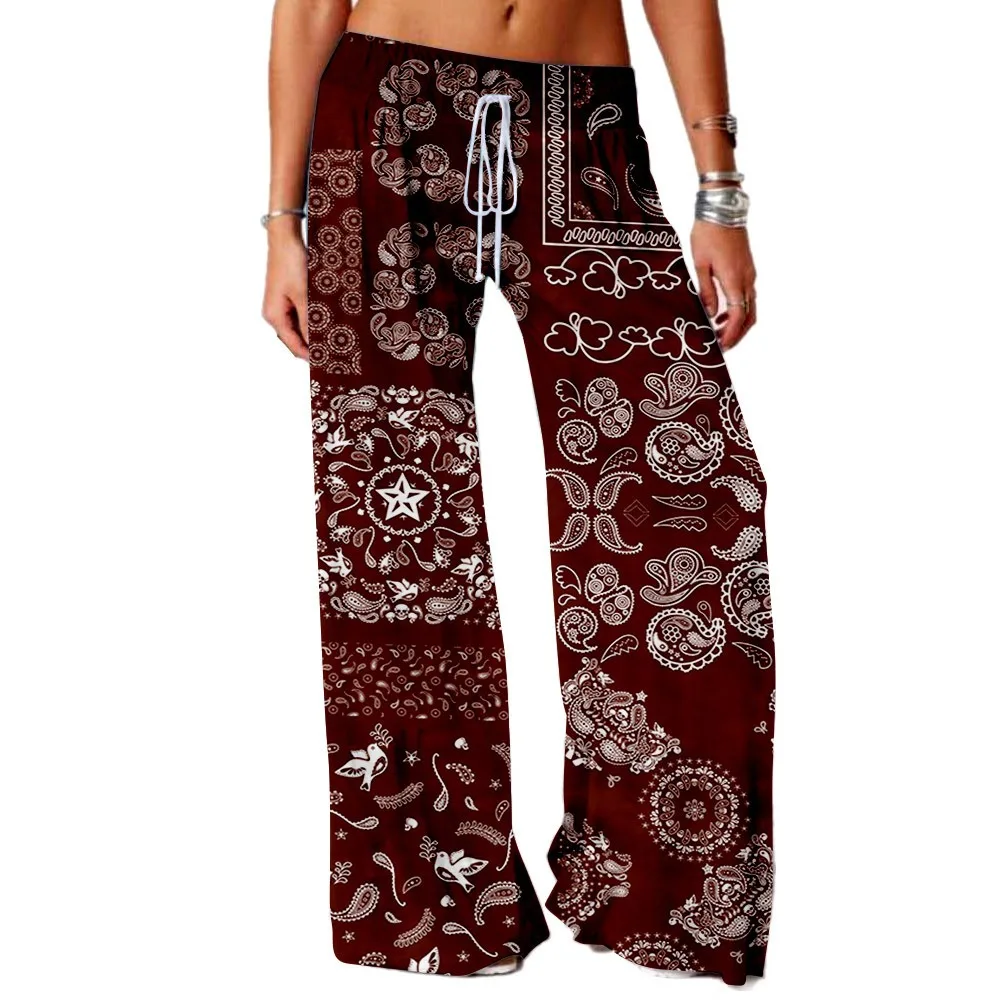 

Spring Summer Vintage Bohemian Pants Women Fashion Loose Yoga Pants Streetwear Women Casual Y2K Trousers Trendy Stylish Pantalon