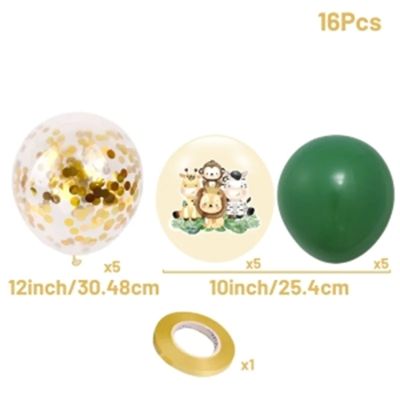 Bouquet 12 Palloncini Per Feste Allo Zoo Per Il Compleanno Del Tuo - Foto 7