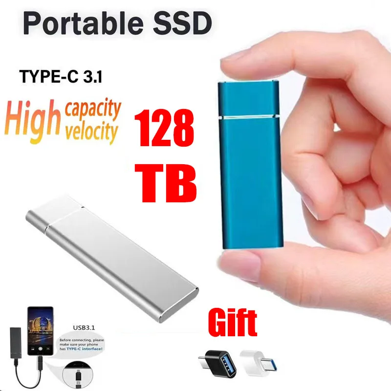 High Speed 16TB USB Portable External Solid State Drives External Hard