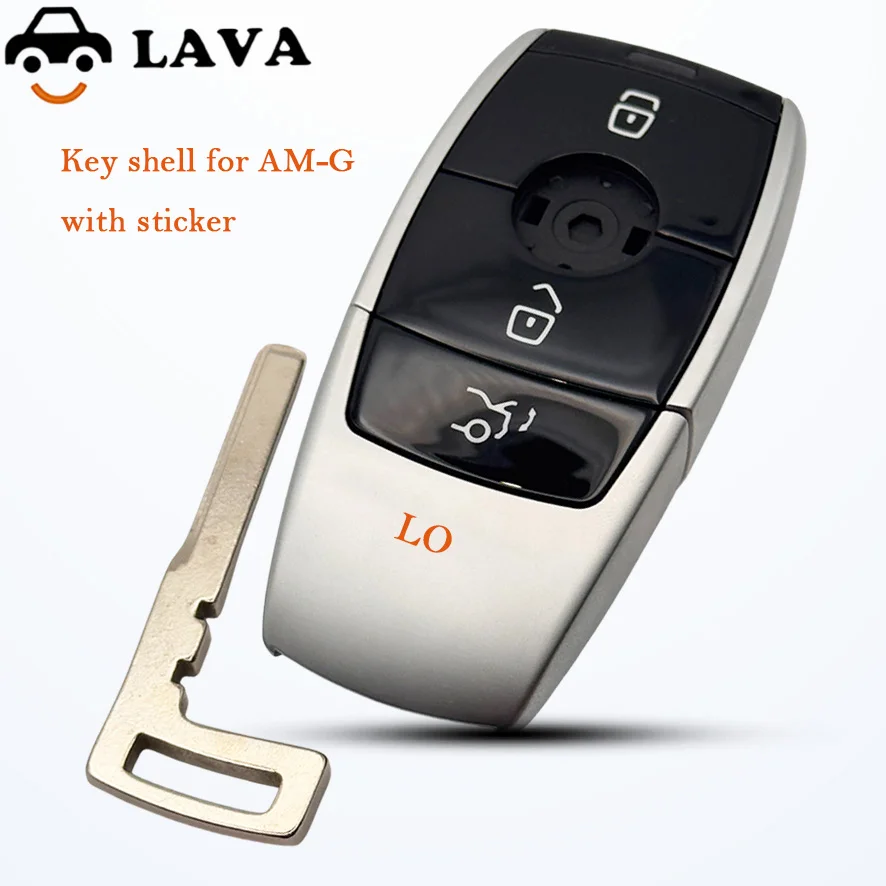 LAVA Key Case Smart Remote Car Key Fob Shell Cover for Mercedes-Benz Vehicles
