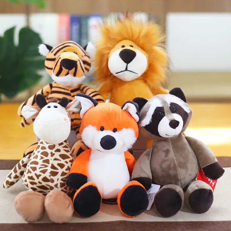 

Forest Animal Doll Plush Toy Elephant Monkey Tiger Lion Giraffe Doll Children Gift Items