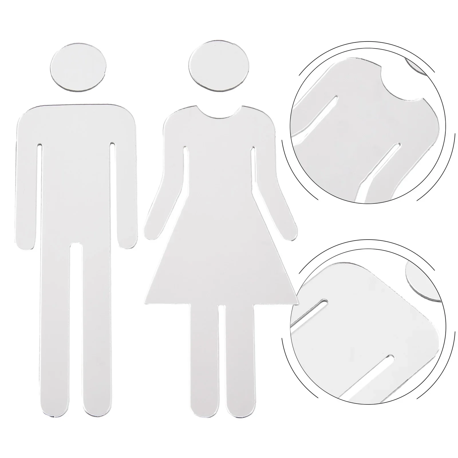 DIY Man & Woman Toilet Sticker WC Door Sign Decals Toilet Signs Restroom Washroom Signage Plaque Wall Sticker Decor 1 Pair